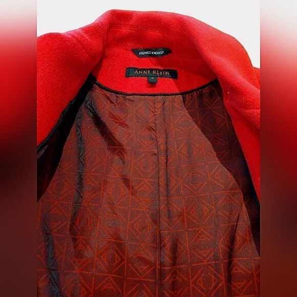 Anne Klein Lambswool Cashmere Coat Double Breasted SZ 10 EUC - Picture 8 of 16